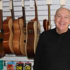 J. Kline in his guitar store, Lambertvillle, NJ (2015)